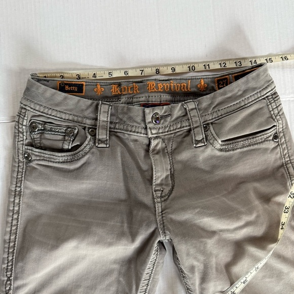 Rock Revival Gray Easy Skinny Jeans Size 27 - Picture 2 of 14